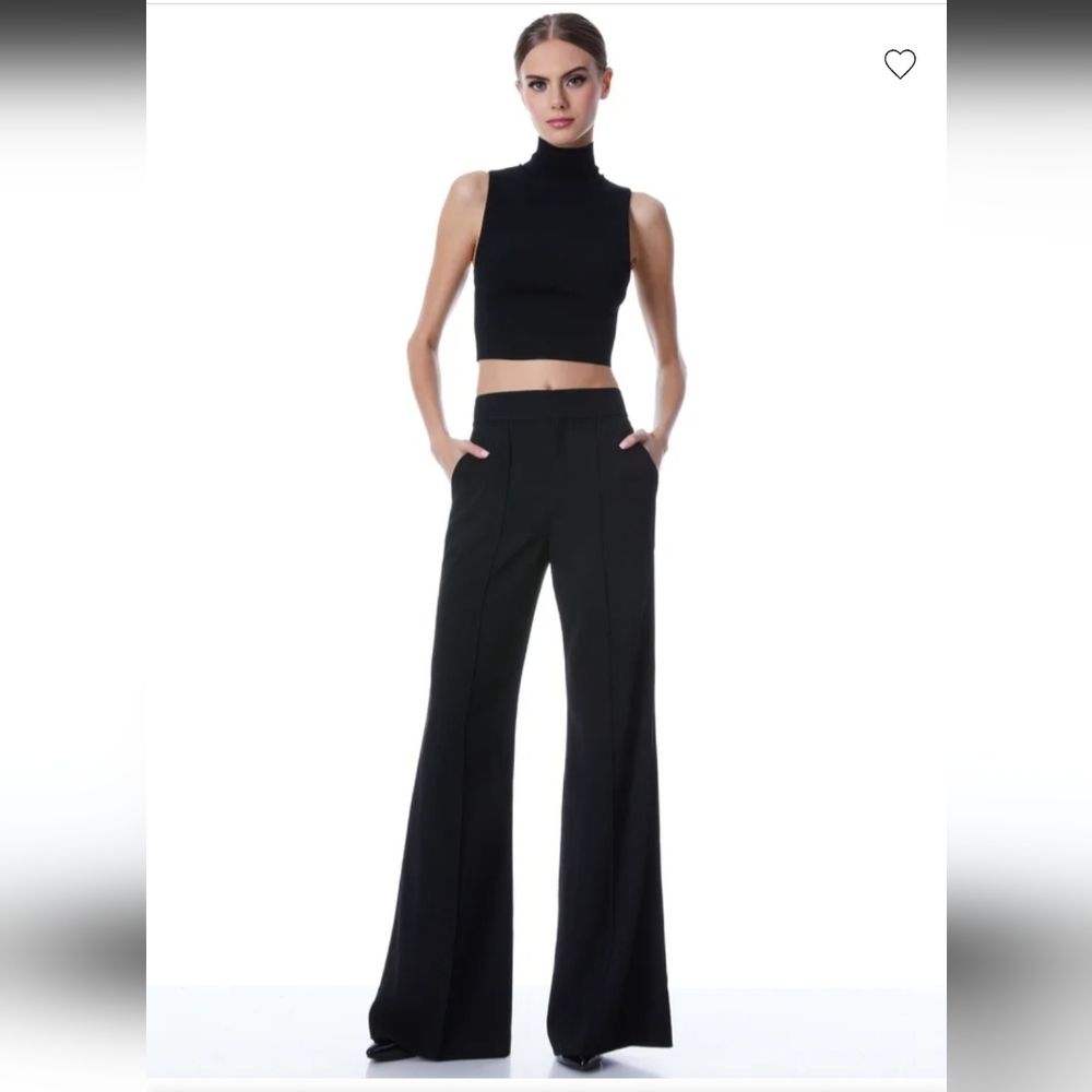 BNWT Alice + Olivia Dylan High waist black pant size 2.